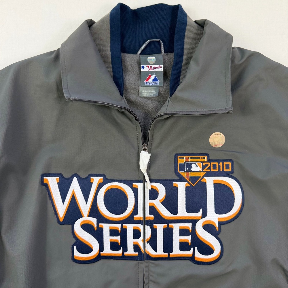 2010 World Series Jacket Mens XL MLB Majestic San Francisco Giants Dugout Issue - Picture 2 of 12